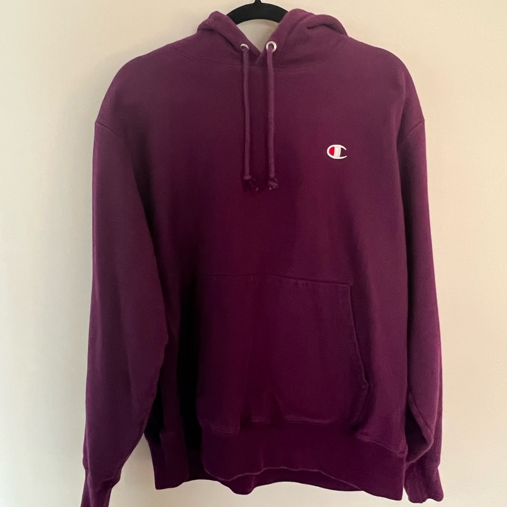 Champion Mens Purple Reverse Weave Sweatshirt